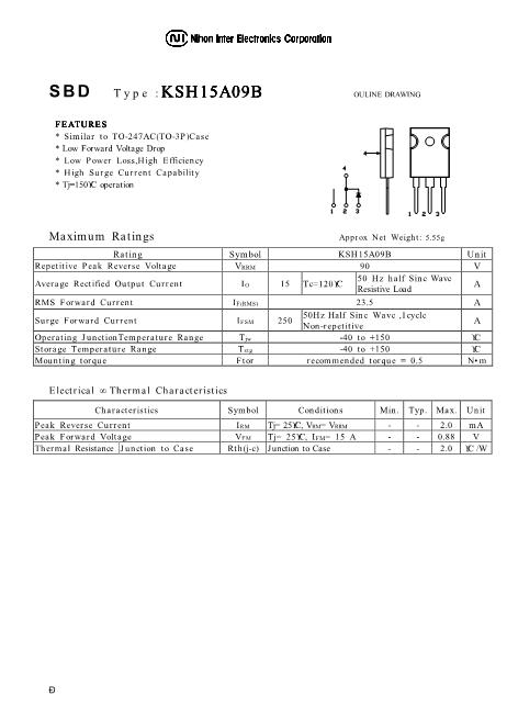 KSH15A09B數(shù)據(jù)手冊(cè)封面