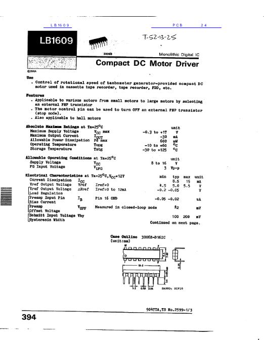 LB1609数据手册封面