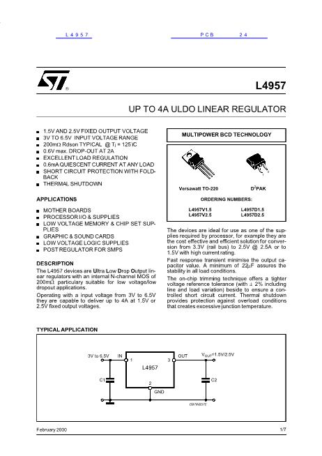 L4957數(shù)據(jù)手冊封面