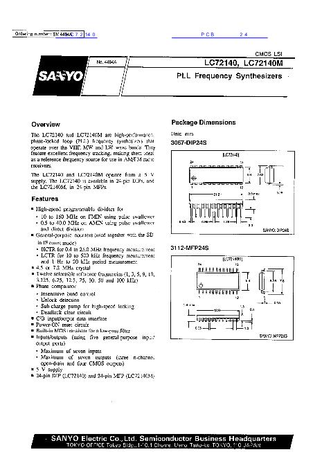 LC72140數(shù)據(jù)手冊(cè)封面