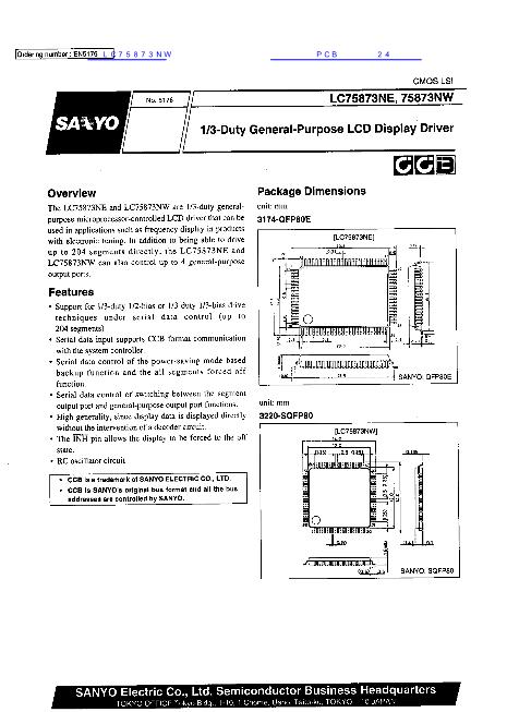 LC75873NE數(shù)據(jù)手冊封面