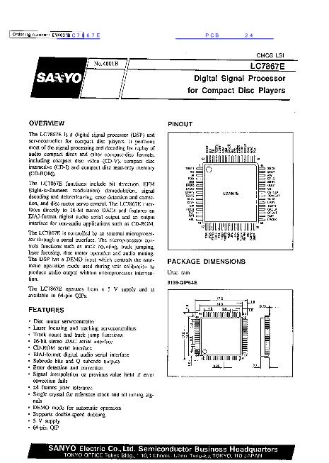 LC7867E數(shù)據(jù)手冊封面