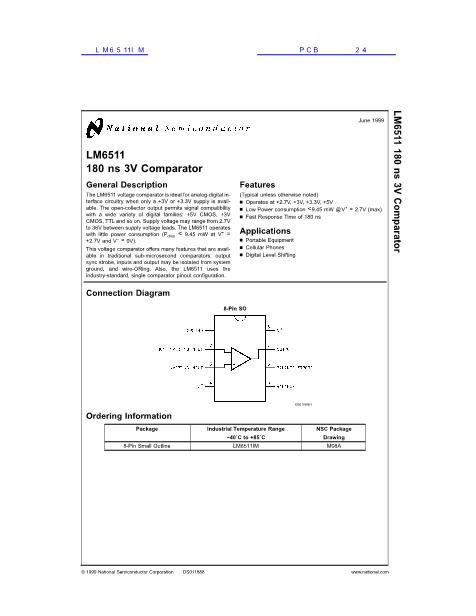 LM6511数据手册封面