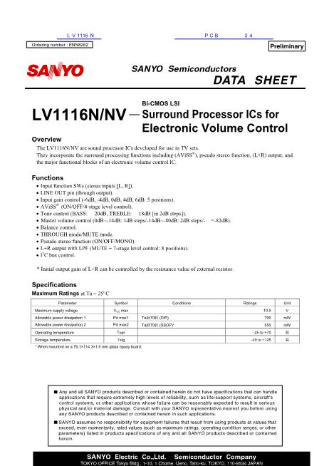 LV1116N数据手册封面