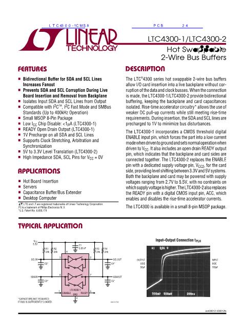 LTC4300-1CMS8数据手册封面