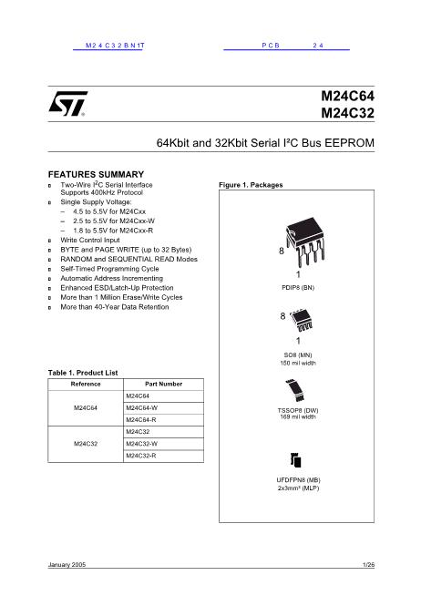 M24C32BN1T数据手册封面