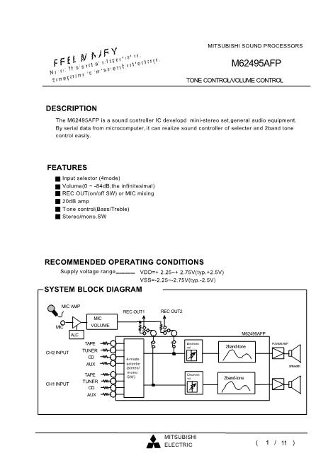 M62495數(shù)據(jù)手冊(cè)封面