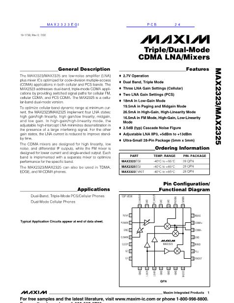 MAX2323EGI數(shù)據(jù)手冊(cè)封面