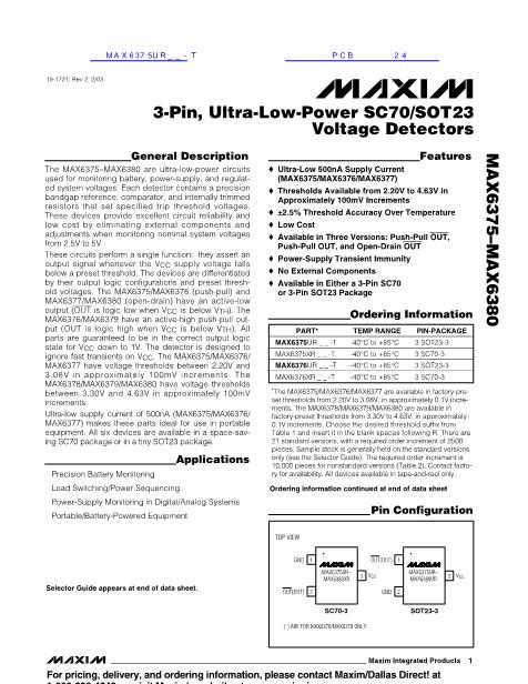 MAX6375UR__-T數據手冊封面
