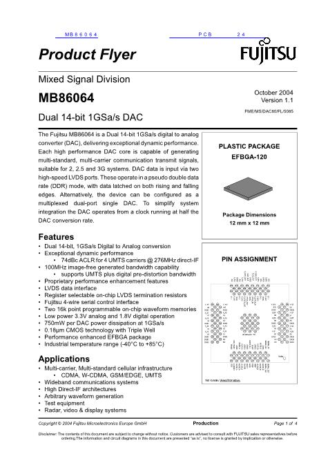 MB86064数据手册封面