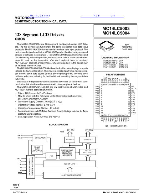 MC14LC5003数据手册封面