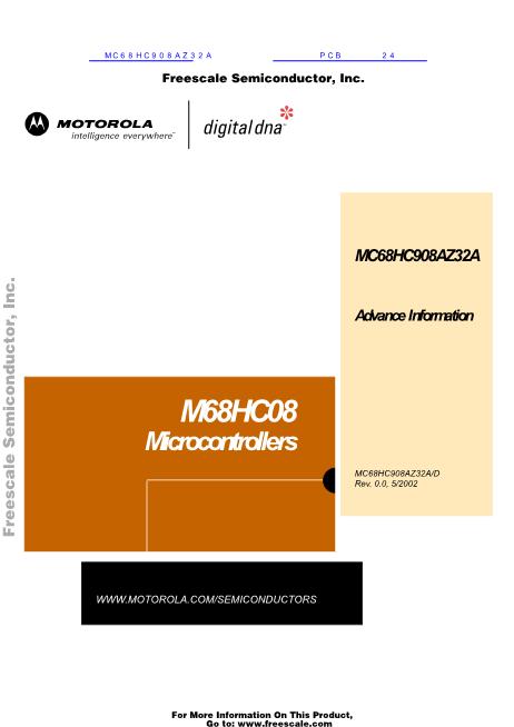 MC68HC908AZ32A數(shù)據(jù)手冊封面