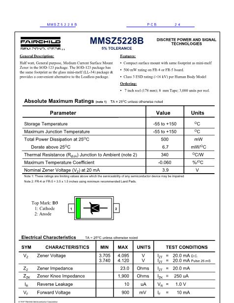 MMSZ5228B數(shù)據(jù)手冊封面