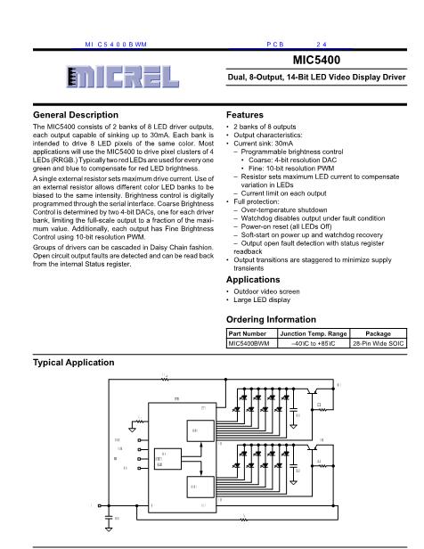 MIC5400BWM數(shù)據(jù)手冊(cè)封面