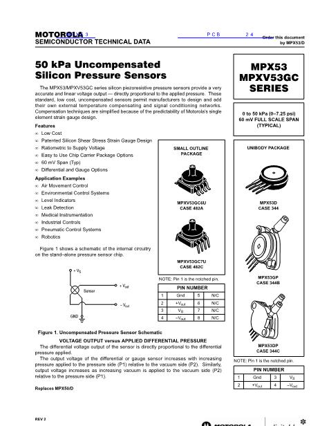 MPX53数据手册封面