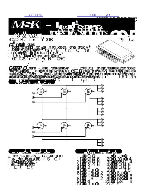 MSK3015数据手册封面