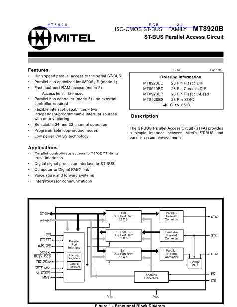 MT8920數(shù)據(jù)手冊封面