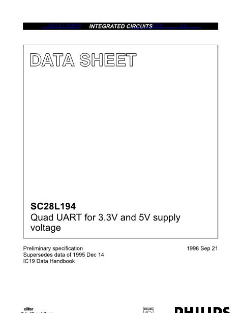 SC28L194A1A数据手册封面