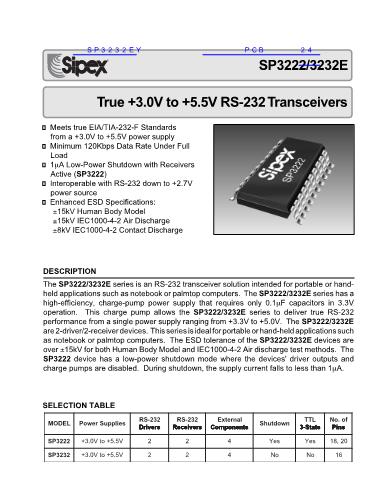 SP3232EY数据手册封面