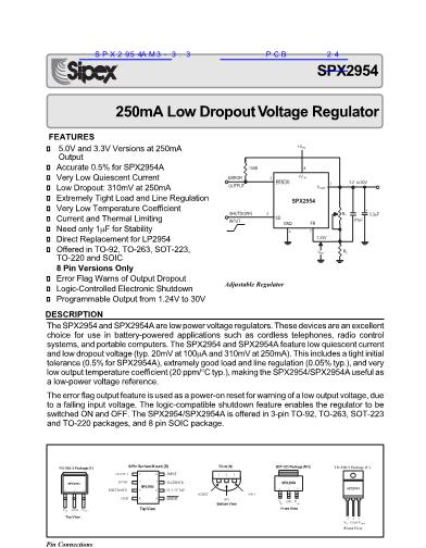 SPX2954AM3-3.3数据手册封面
