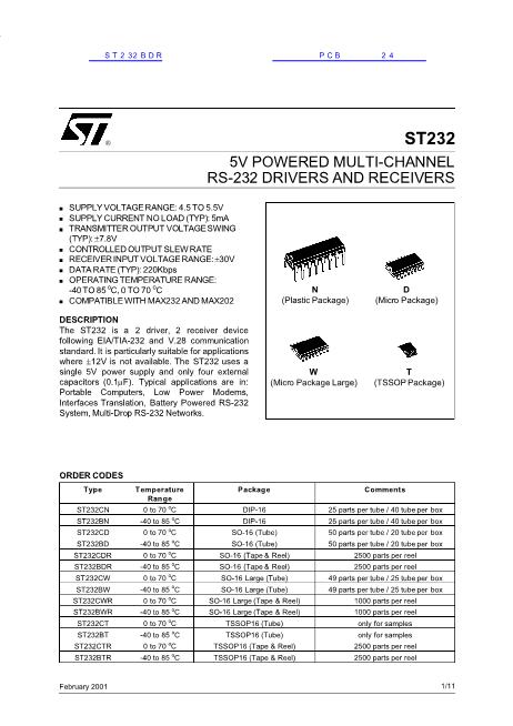 ST232BDR数据手册封面