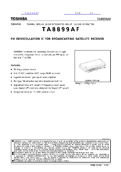 TA8899AF数据手册封面