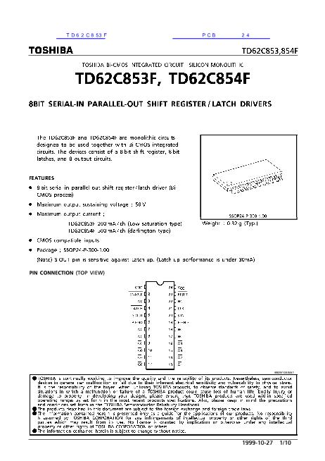 TD62C853F数据手册封面