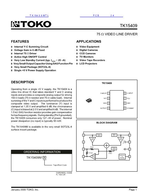 TK15409MTL数据手册封面