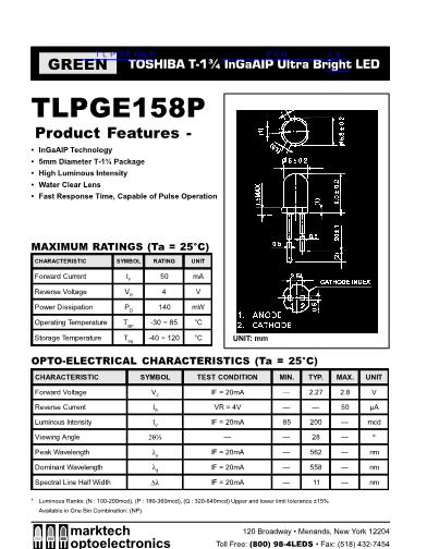 TLPGE158P数据手册封面