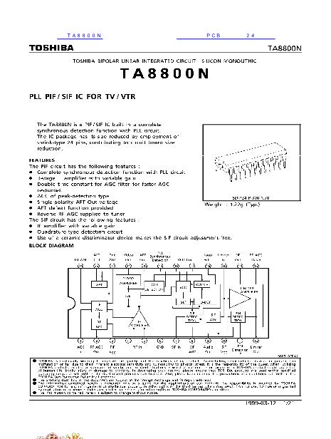TA8800N數(shù)據(jù)手冊封面