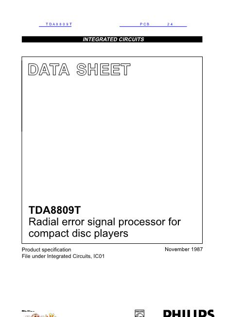 TDA8809T数据手册封面