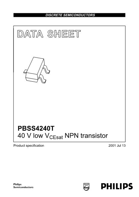 PBSS4240T数据手册封面