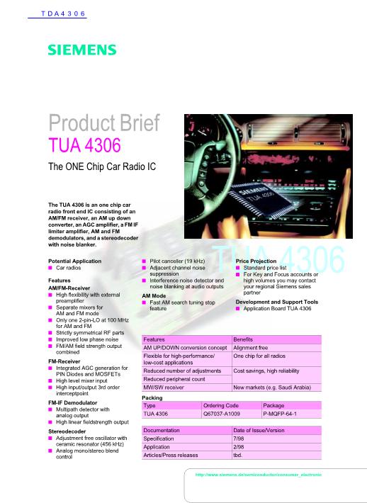 TDA4306数据手册封面
