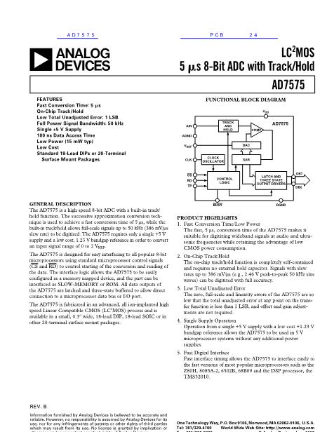 AD7575數(shù)據(jù)手冊封面