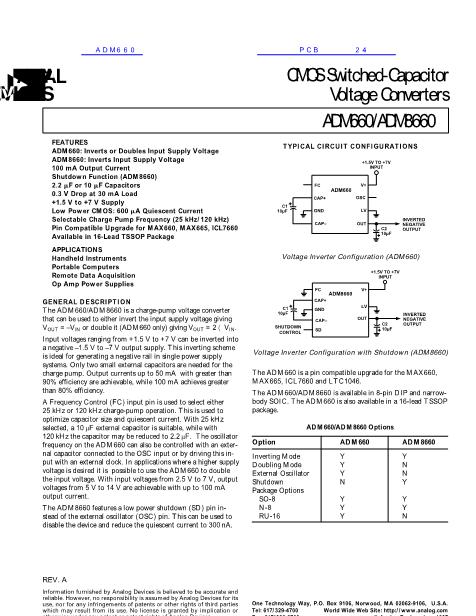 ADM660數(shù)據(jù)手冊(cè)封面