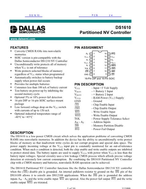 DS1610數(shù)據(jù)手冊封面