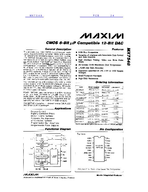 MX7548數(shù)據(jù)手冊封面