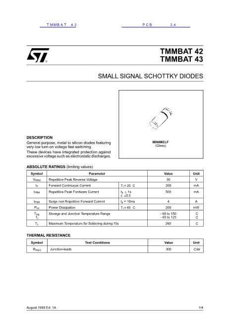 TMMBAT 42數(shù)據(jù)手冊封面