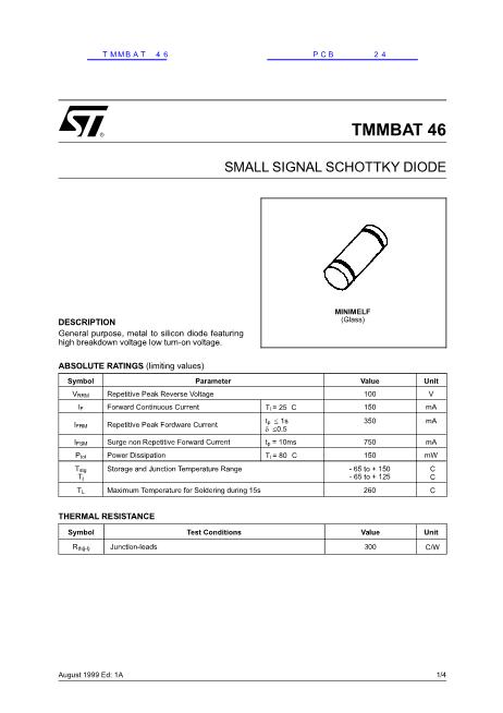 TMMBAT 46數(shù)據(jù)手冊(cè)封面