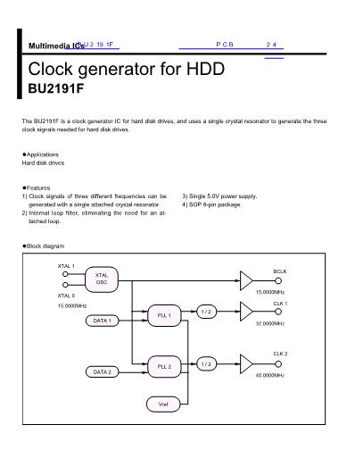 BU2191F數(shù)據(jù)手冊封面