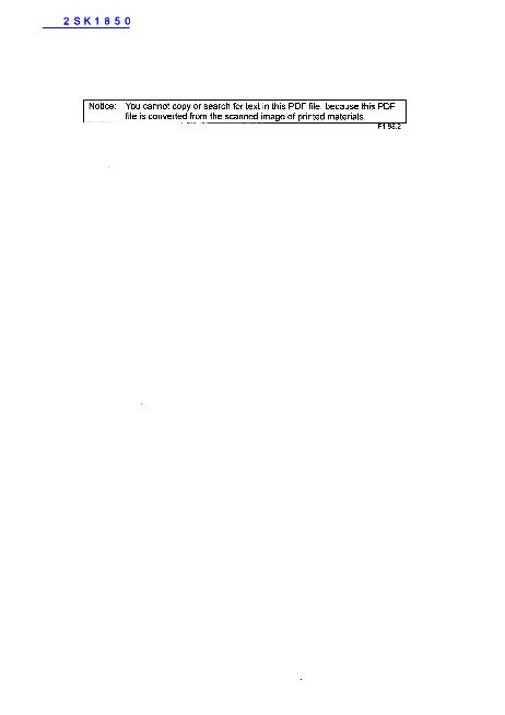 2SK1850數(shù)據(jù)手冊封面