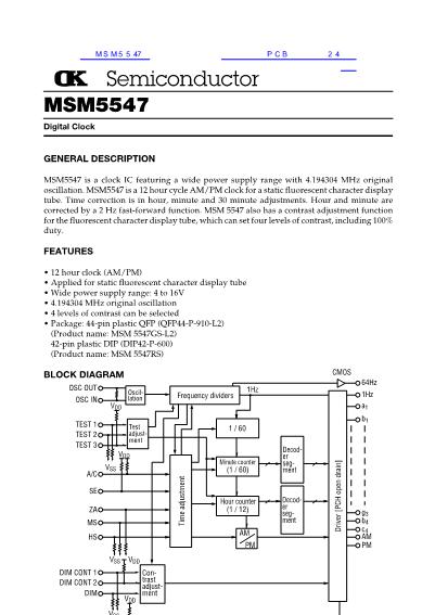 MSM5547数据手册封面