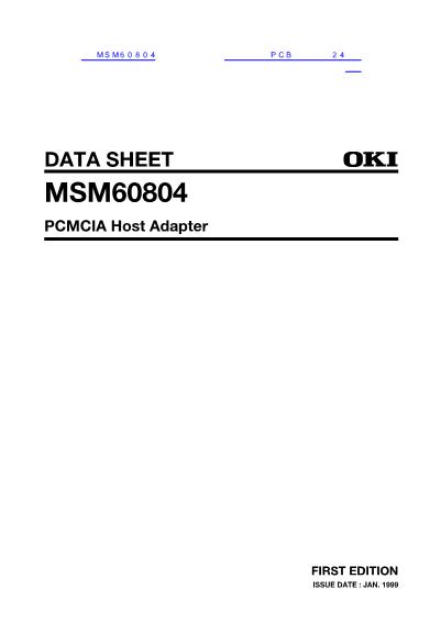 MSM60804数据手册封面