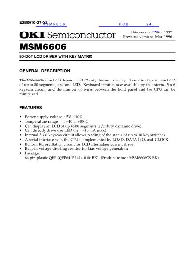 MSM6606数据手册封面