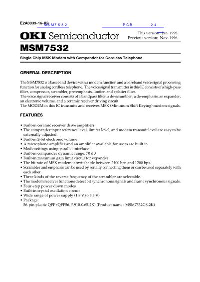 MSM7532数据手册封面