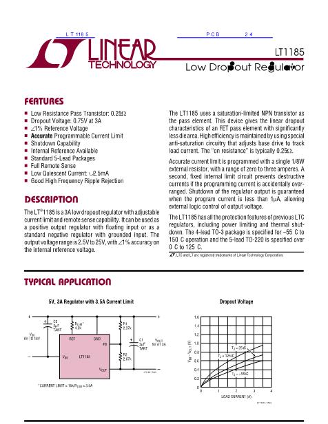 LT1185數(shù)據(jù)手冊封面