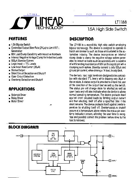 LT1188數(shù)據(jù)手冊(cè)封面