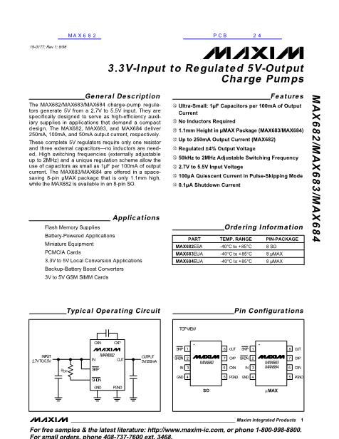 MAX682数据手册封面