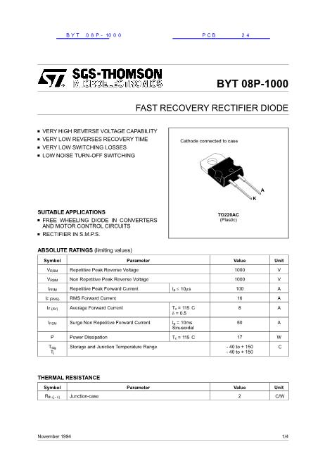 BYT 08P-1000數(shù)據(jù)手冊(cè)封面