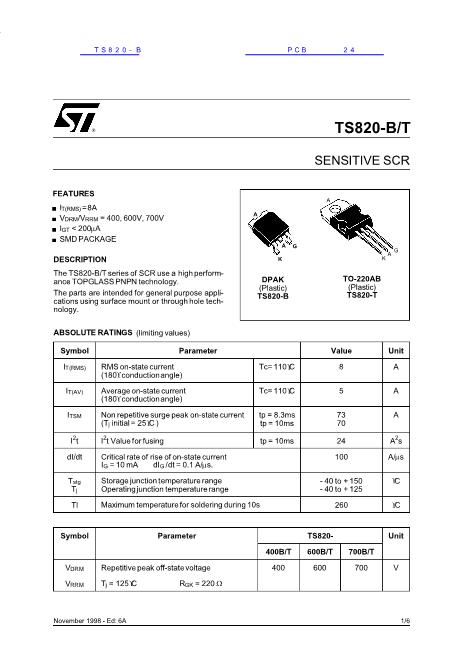 TS820-B數(shù)據(jù)手冊(cè)封面
